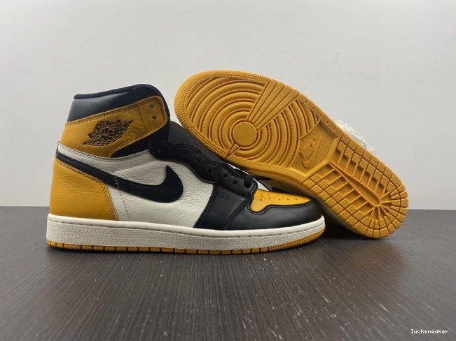 Rep LUCY Yellow High OG Jordan Air Toe 1 555088-711 0823